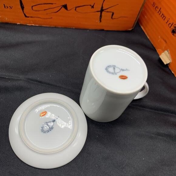 LaGardo Tackett 6 Espresso Cups Saucers Pot Coffee Tea Porcelain Schmid Japan - Picture 10 of 16